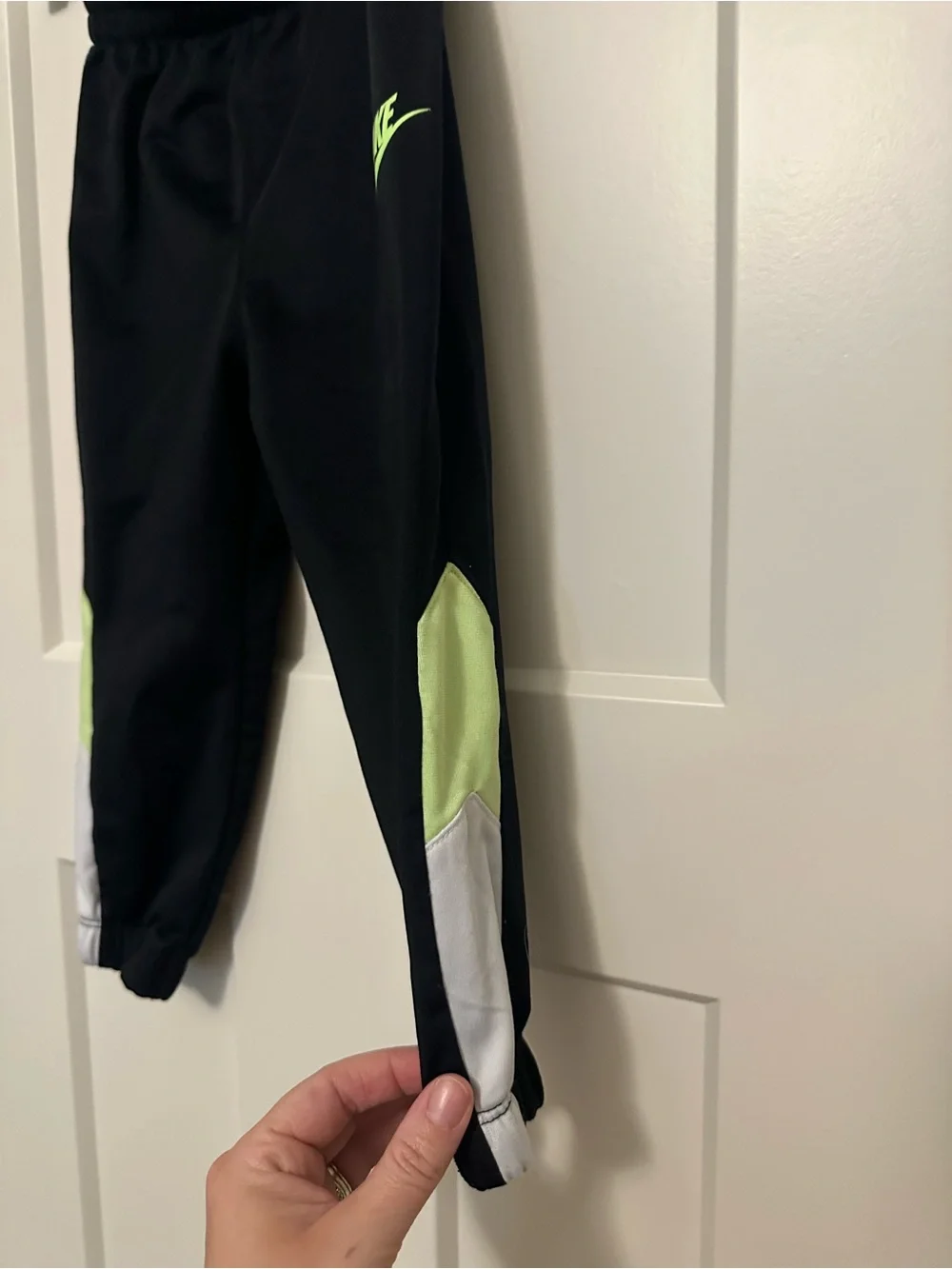 Nike Kids Lime Green, Black & White Track Pants Set